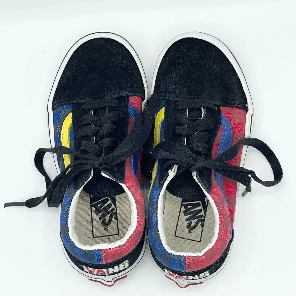 Vans Color Block Lace Up Sneakers - Kids US 11.5